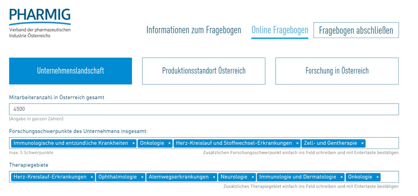 Pharma Standorte weitere Filter